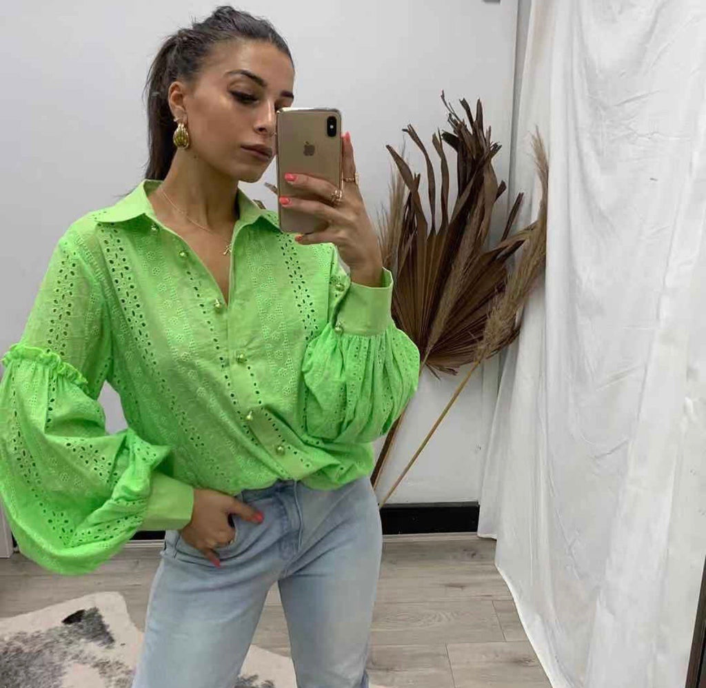 Dreaming lime blouse