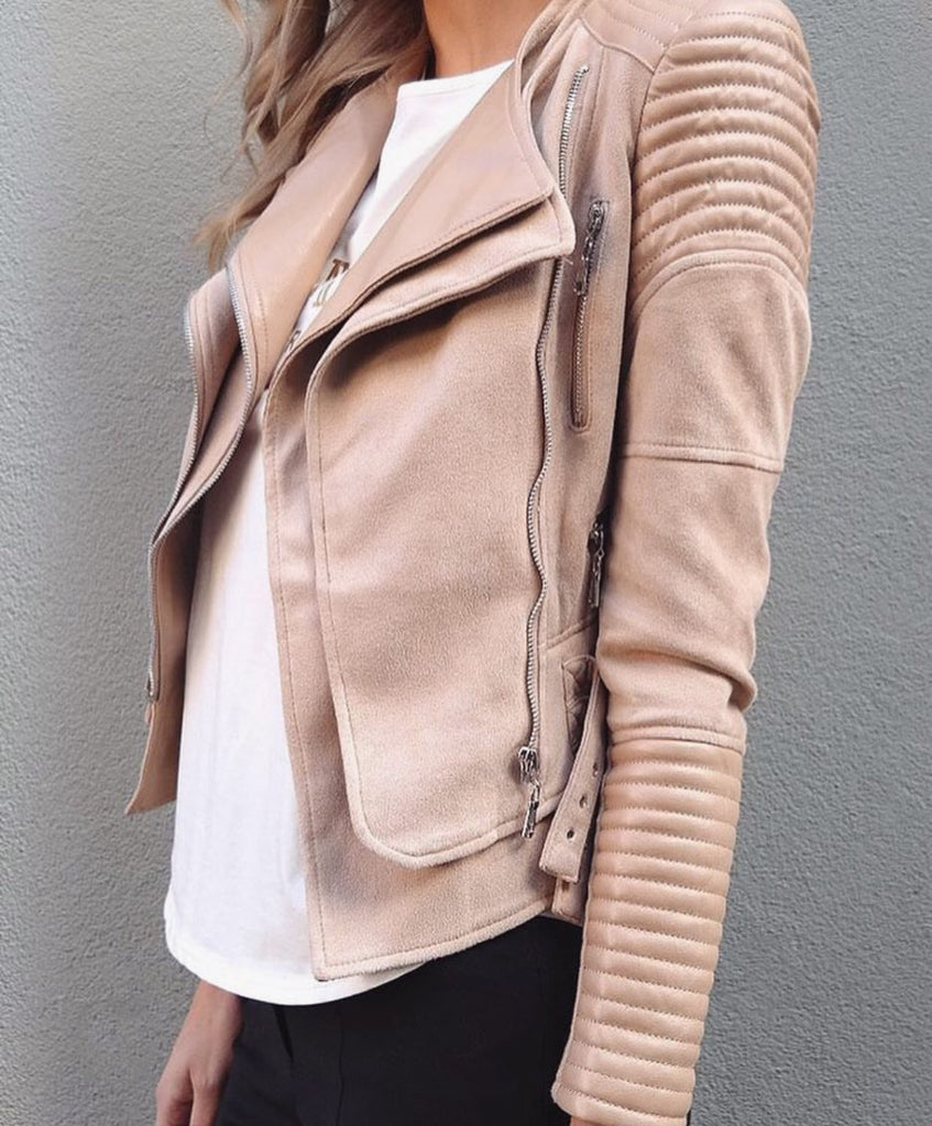 Bessy Nude Biker Jacket