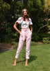 Shooting stars pink pants