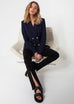 Darlo black zip split leggings