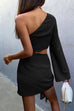 Ava black mini dress