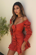Lottie rust dress