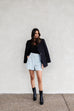 Demi black knit top