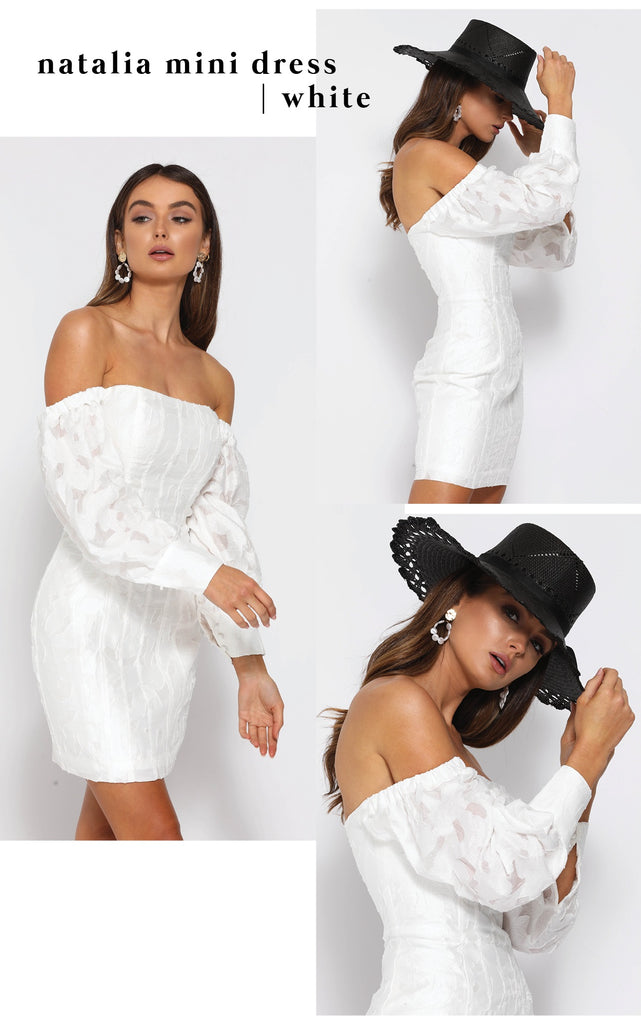 Natalia white mini dress