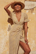 Callie yellow wrap dress