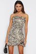 Angela leopard mini dress