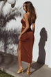 Jodi copper midi dress