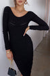 Yvonne black knit dress