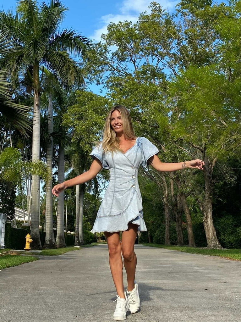 Amari blue denim dress