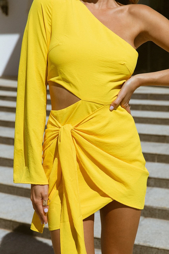 Ava yellow mini dress