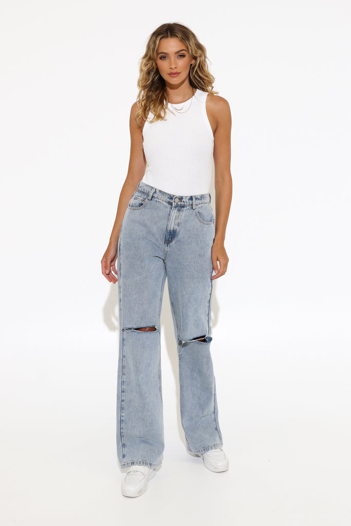 Jaida white tank top