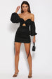 Pouffe black mini dress