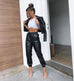 Chantelle black pu leather pants