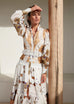 Monarch orange butterfly maxi dress