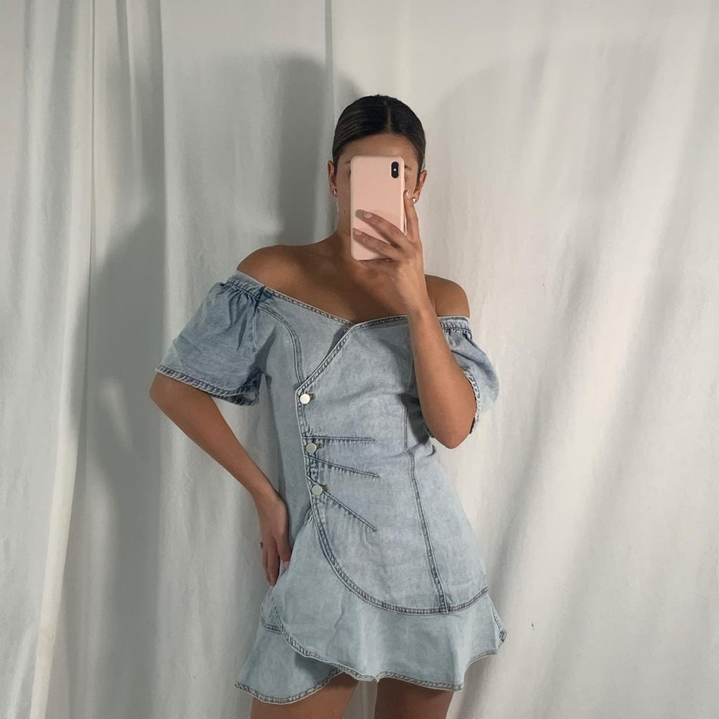 Amari blue denim dress