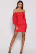 Natalia red mini dress