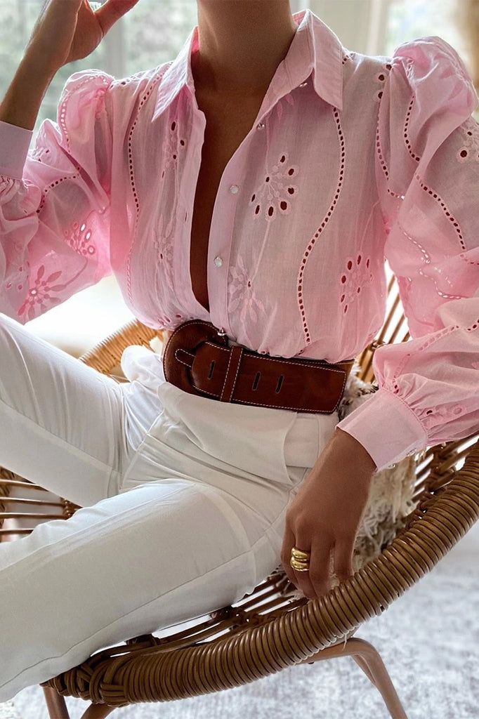 Knowles pink blouse