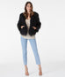 Tess black faux fur jacket