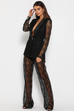 Primavera black lace trousers