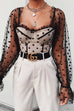 Chloe black spot top