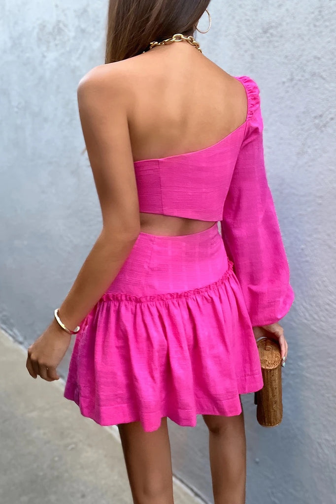 Casablanca fuchsia mini dress