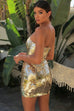 Gloria gold dress