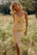 Kirsty yellow check dress