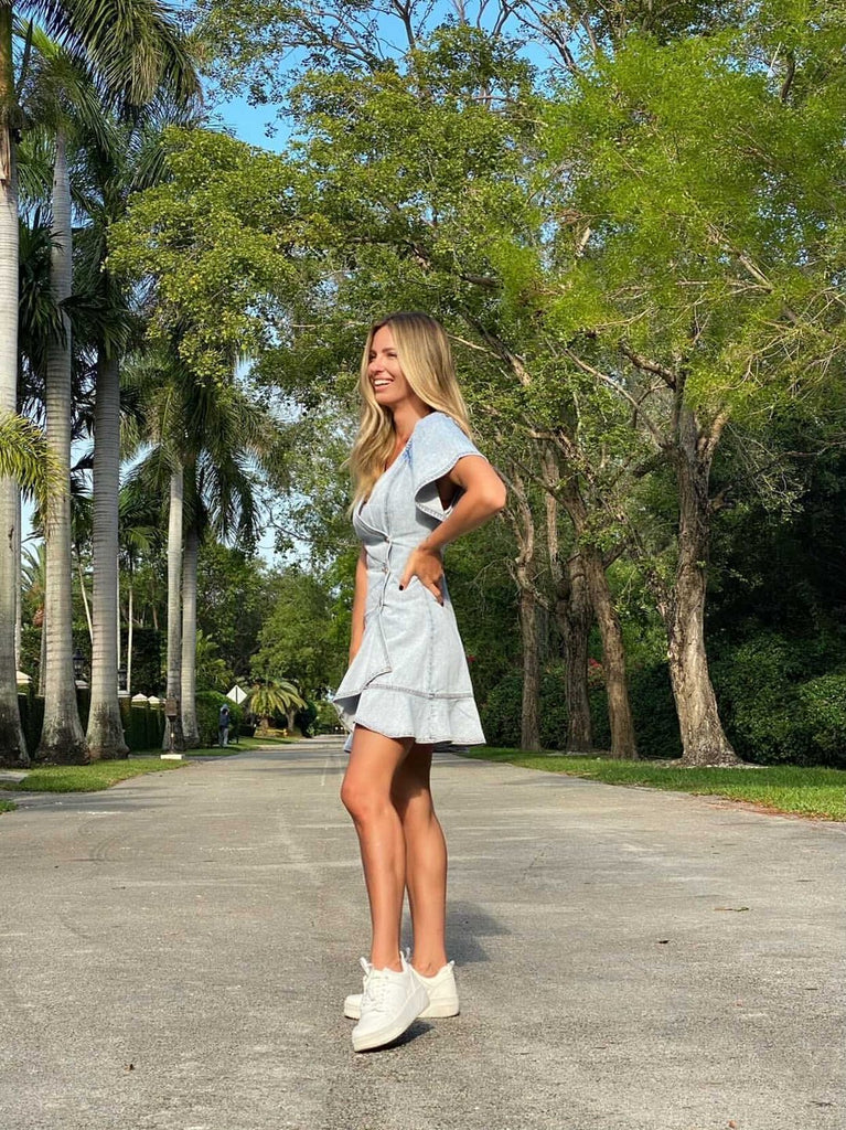 Amari blue denim dress