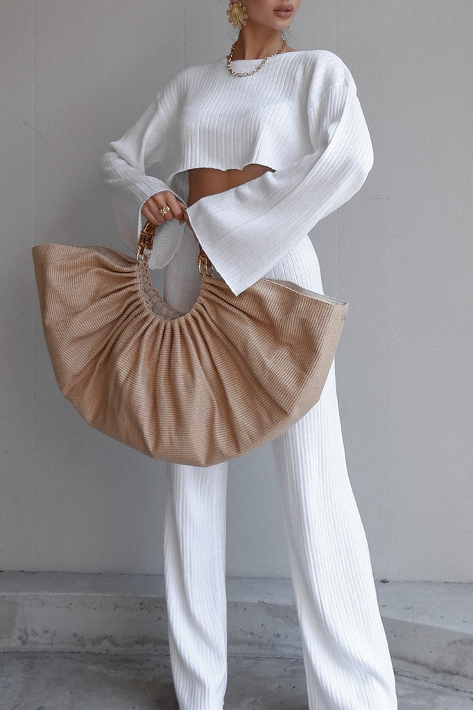 Weaver off white top and pants (sold as separates)