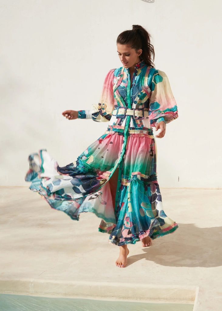 Queen bee bright bee maxi dress