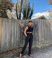 Ryan black crop tank