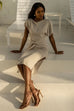 Moxie oatmeal knit dress