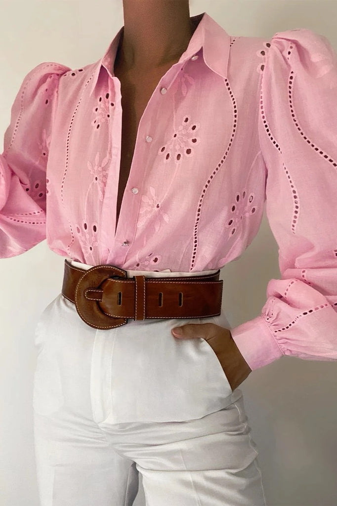 Knowles pink blouse