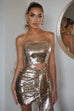 Gloria gold dress