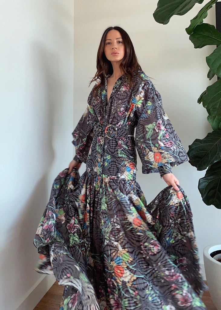 Geo floral Mackenzie maxi dress
