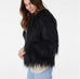 Tess black faux fur jacket