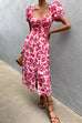Stevie floral pink midi dress