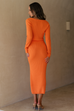 Kiara orange knit cardi and skirt (sold as separates)