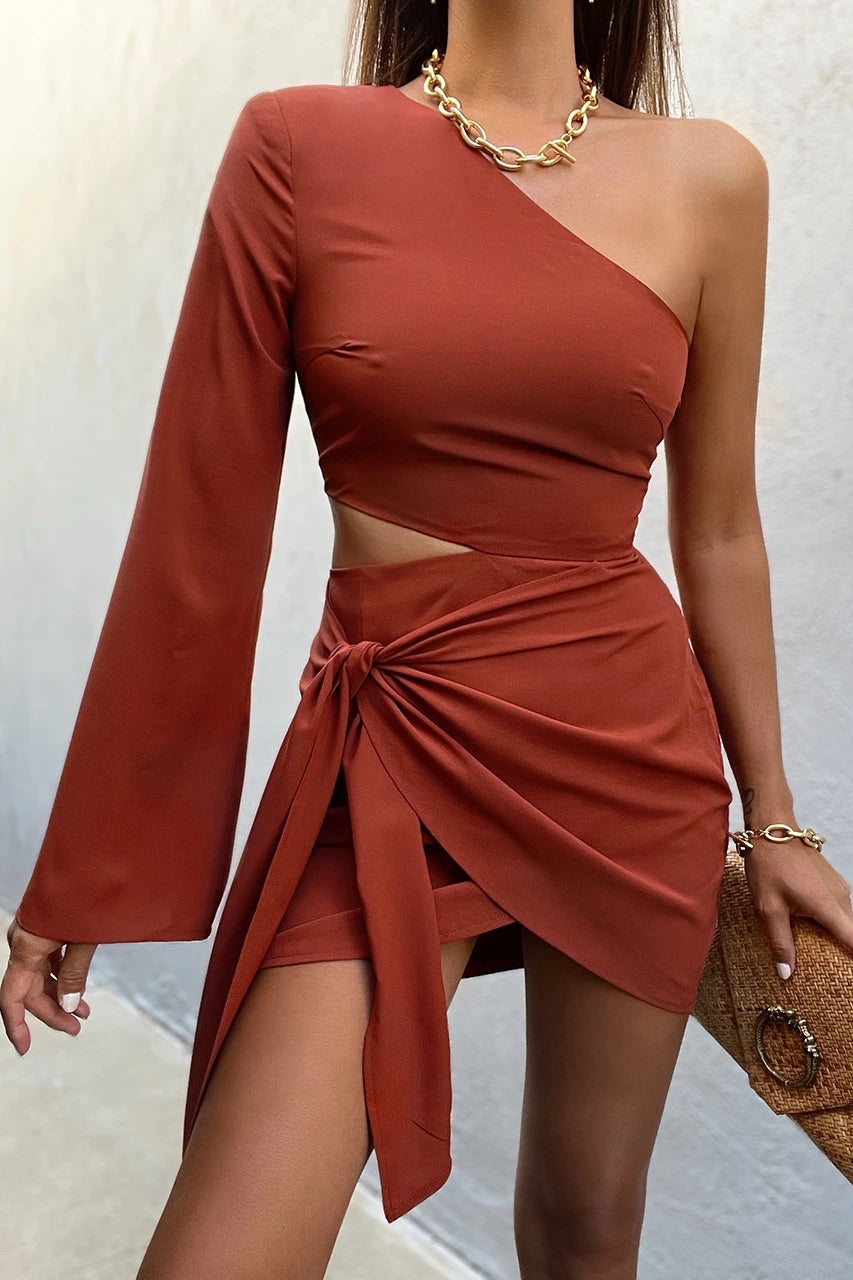 Ava copper mini dress