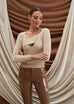 Raina beige knit top