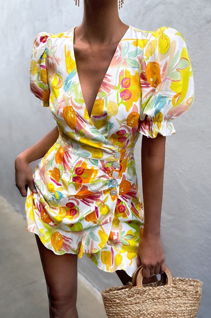 Zola citrus print dress
