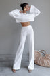Weaver off white top and pants (sold as separates)