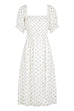 Yennifer white floral midi dress