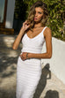 Dukes white midi dress