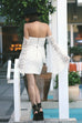 Sierra white lace mini skirt