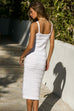 Dukes white midi dress