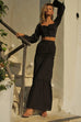 Analia black top and maxi skirt (sold as separates)