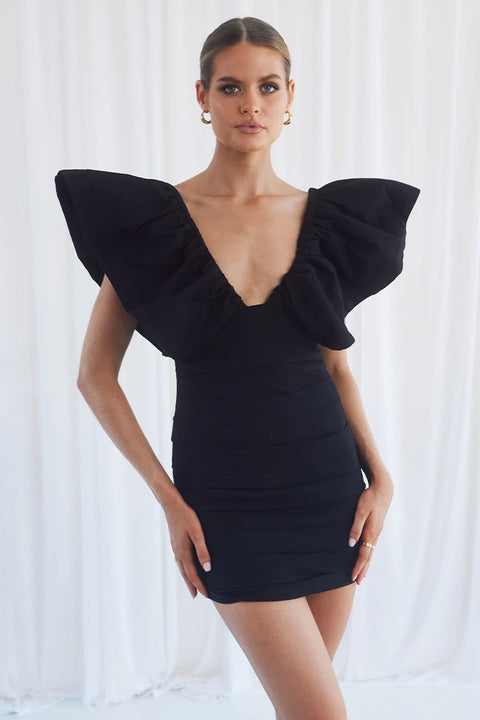 Gigi black mini dress