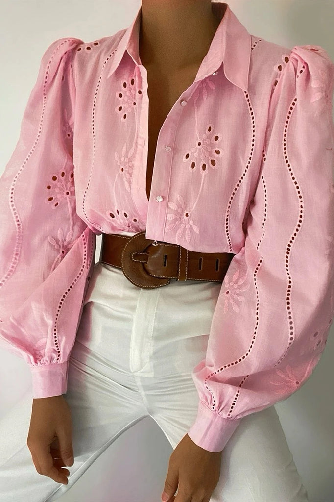 Knowles pink blouse