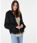 Tess black faux fur jacket